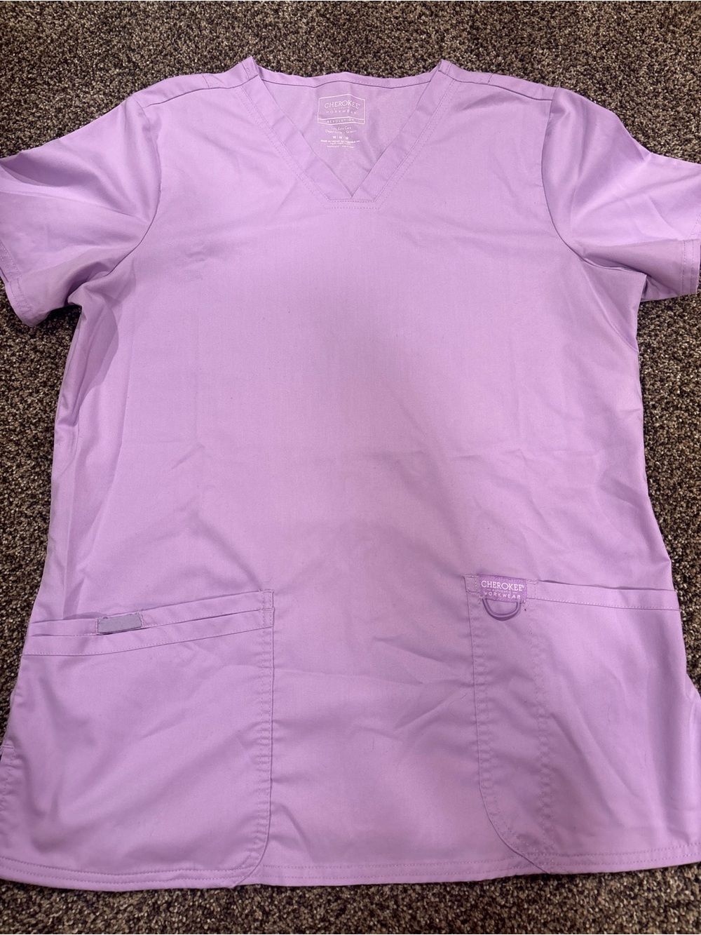 Cherokee Lavender Scrub Top